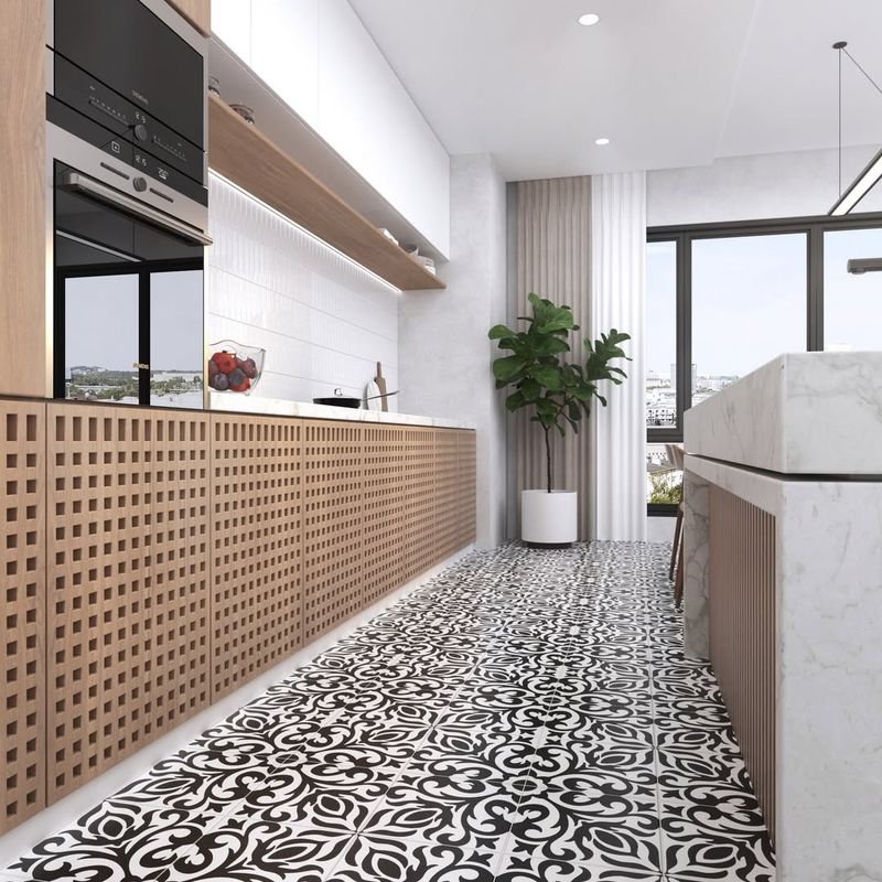 Intricate Black and White Tile Patterns