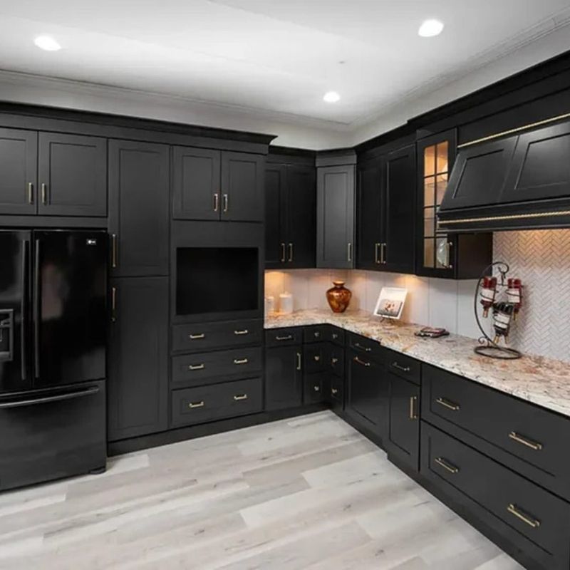 Black Kitchen Cabinets