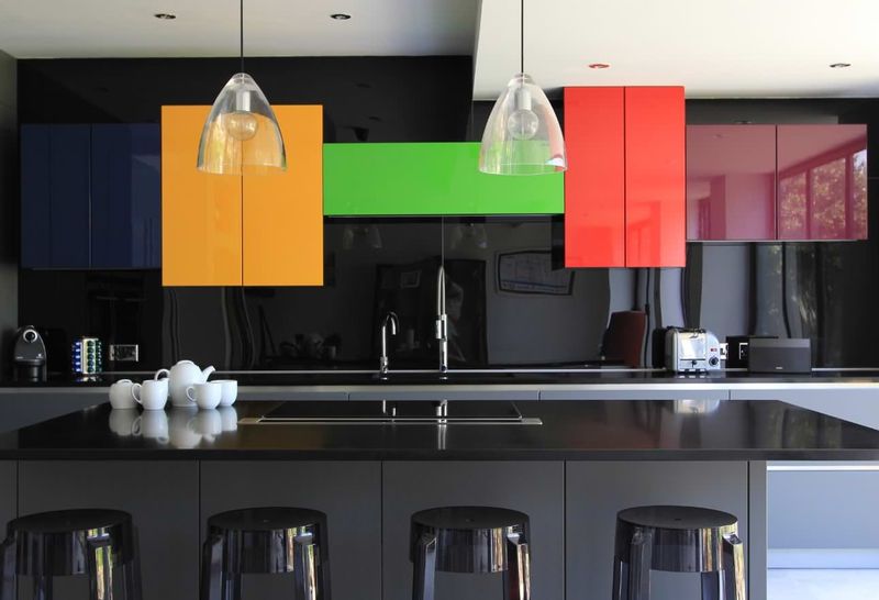 Color Blocked Cabinets