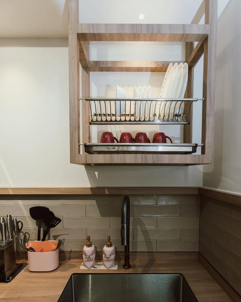 Ceiling-Mounted Dish Rack