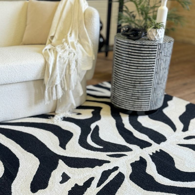 Zebra Print Area Rug