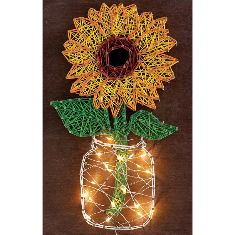 String Art with Floral Shapes