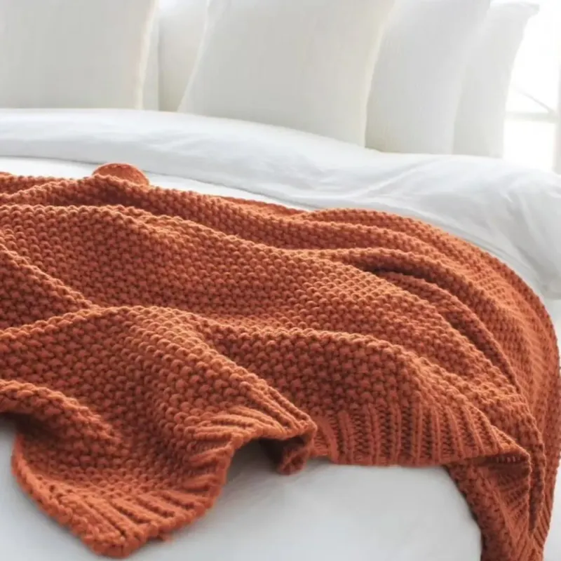 Stylish Brown Throw Blanket