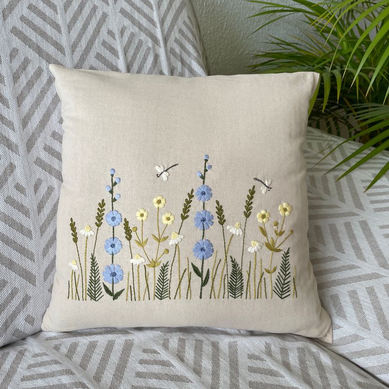 Decorative Pillow Covers with Applique