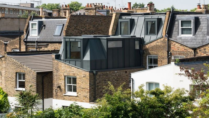 Mansard Roof with Hidden Dormer Windows