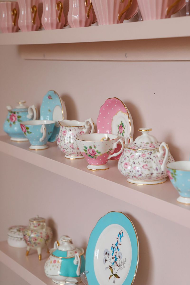 Vintage Tea Set Display