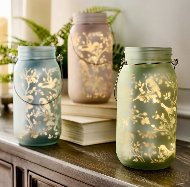 Spring Lanterns with Painted Designs