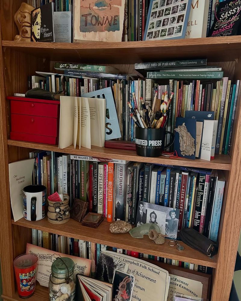 Cluttered Shelves