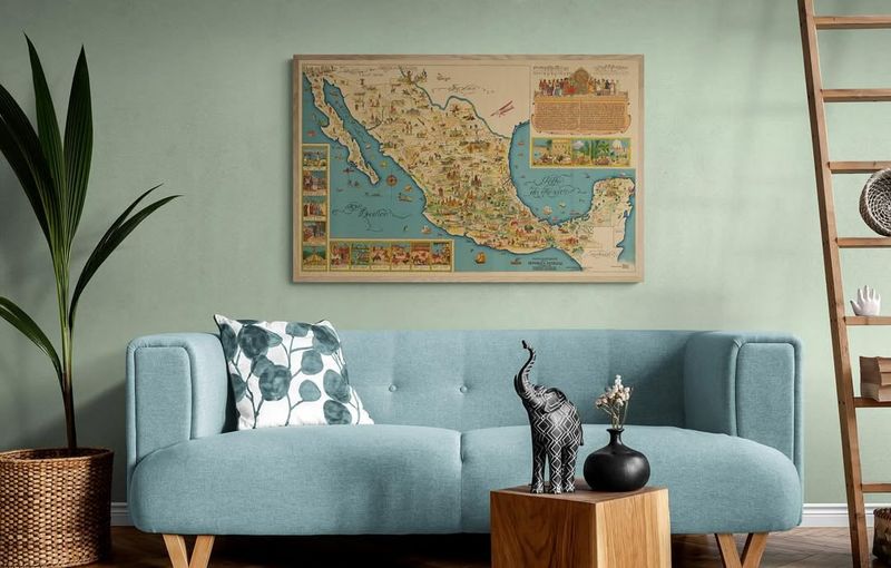 Vintage Map Display