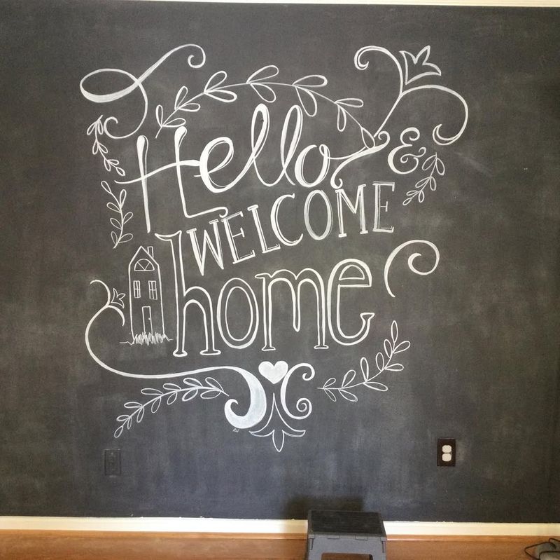 Rustic Chalkboard Wall