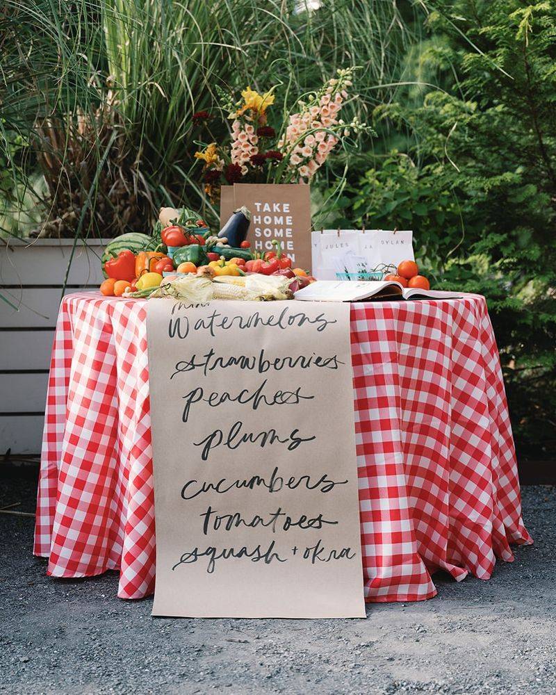 Red and White Gingham Tablecloth