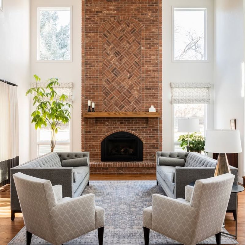 Heavy Brick Fireplaces