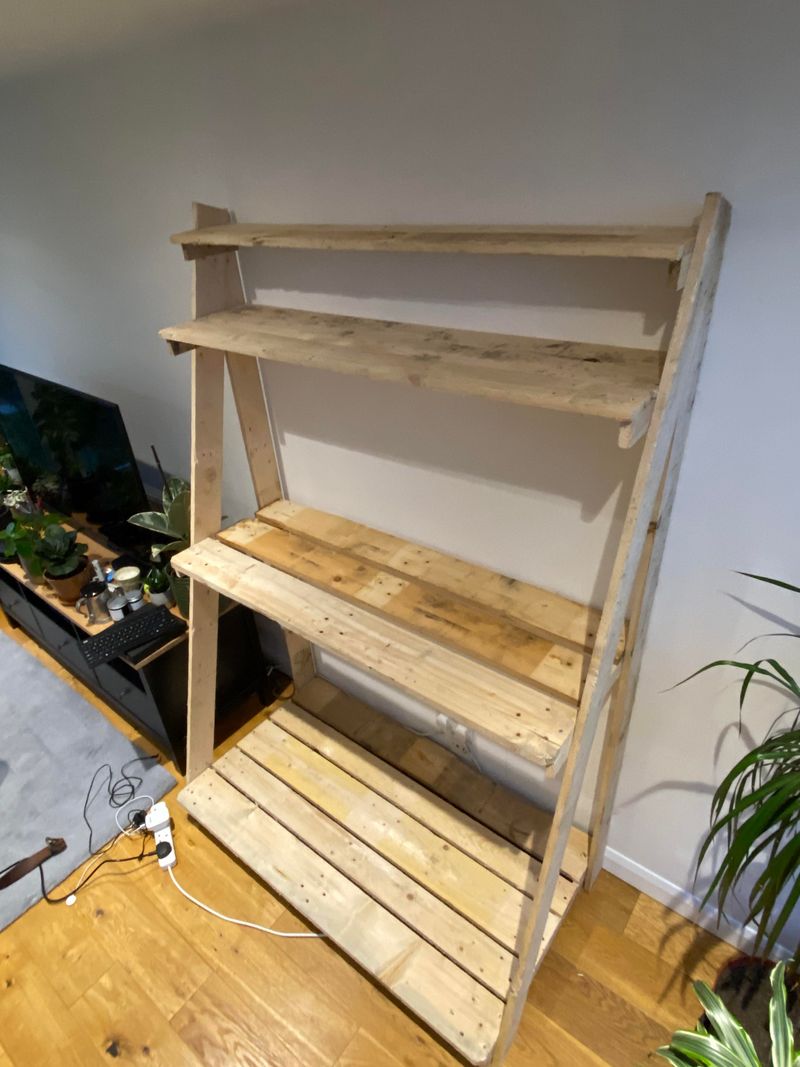 Pallet Bookshelf Ladder