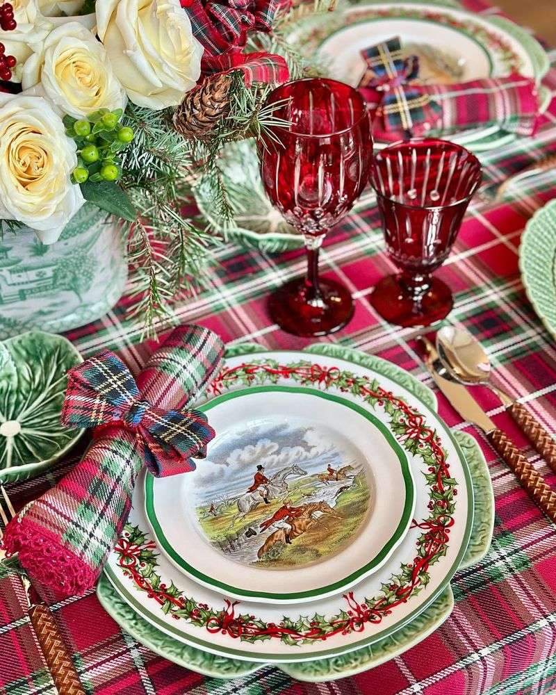 Plaid and Chinoiserie