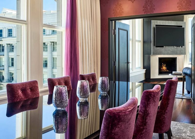 Elegant Purple Dining Room