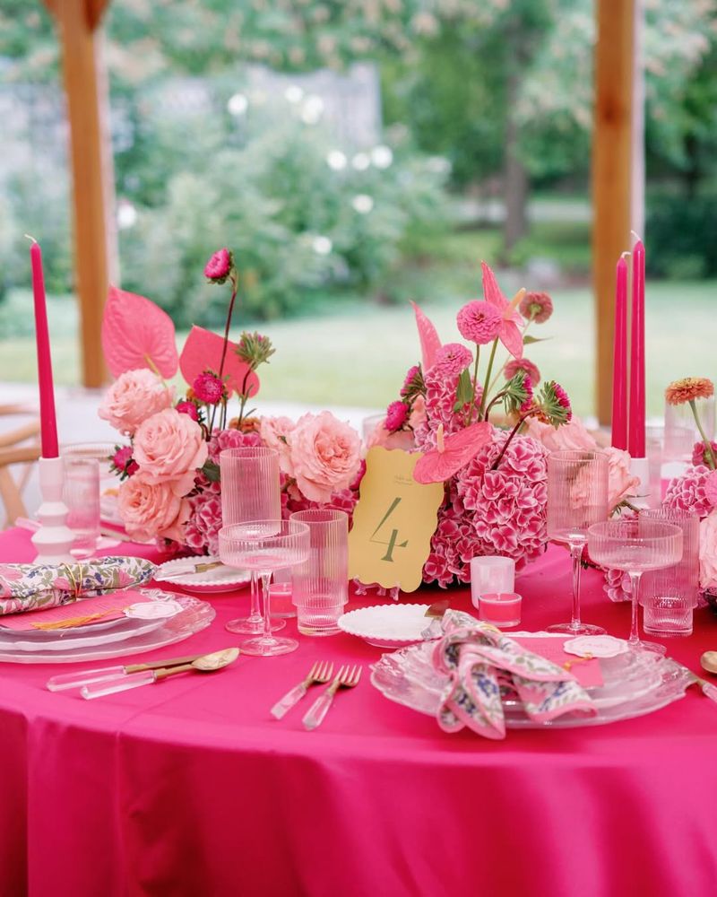 Vibrant Pink Tablecloth