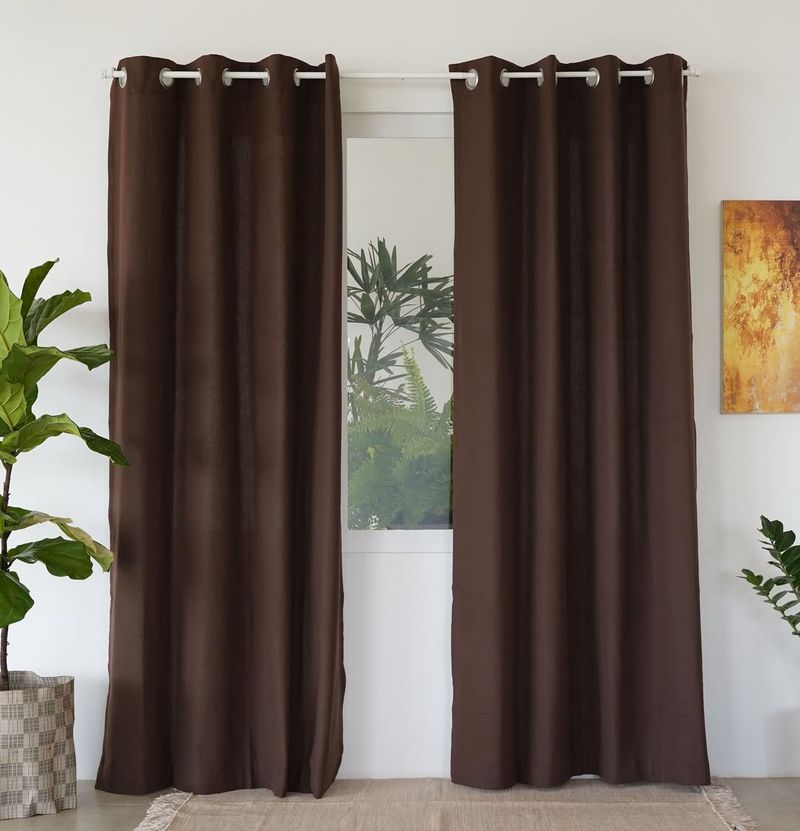 Elegant Brown Curtains