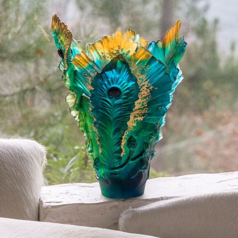 Peacock Feather Vase