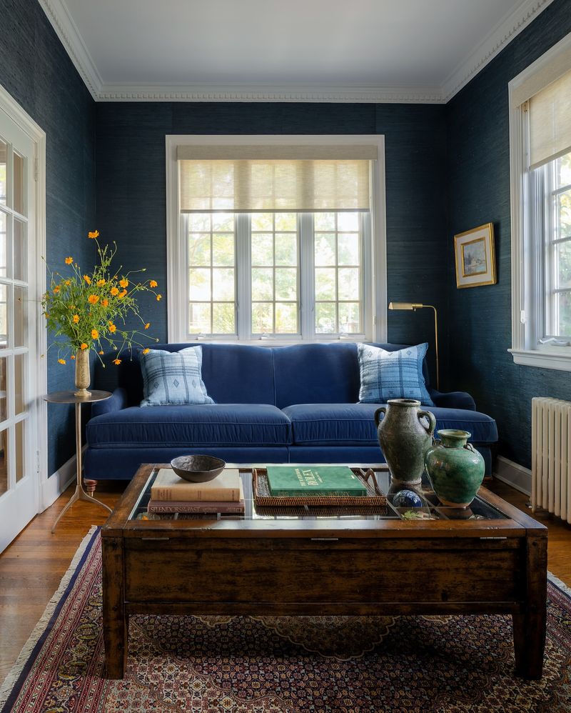 Navy Blue Sofa