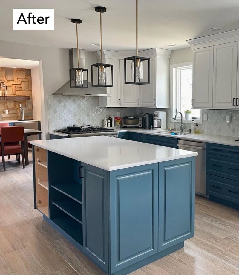 Muted Blue Kitchen Accents