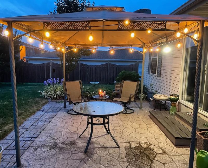 String Light Pergola