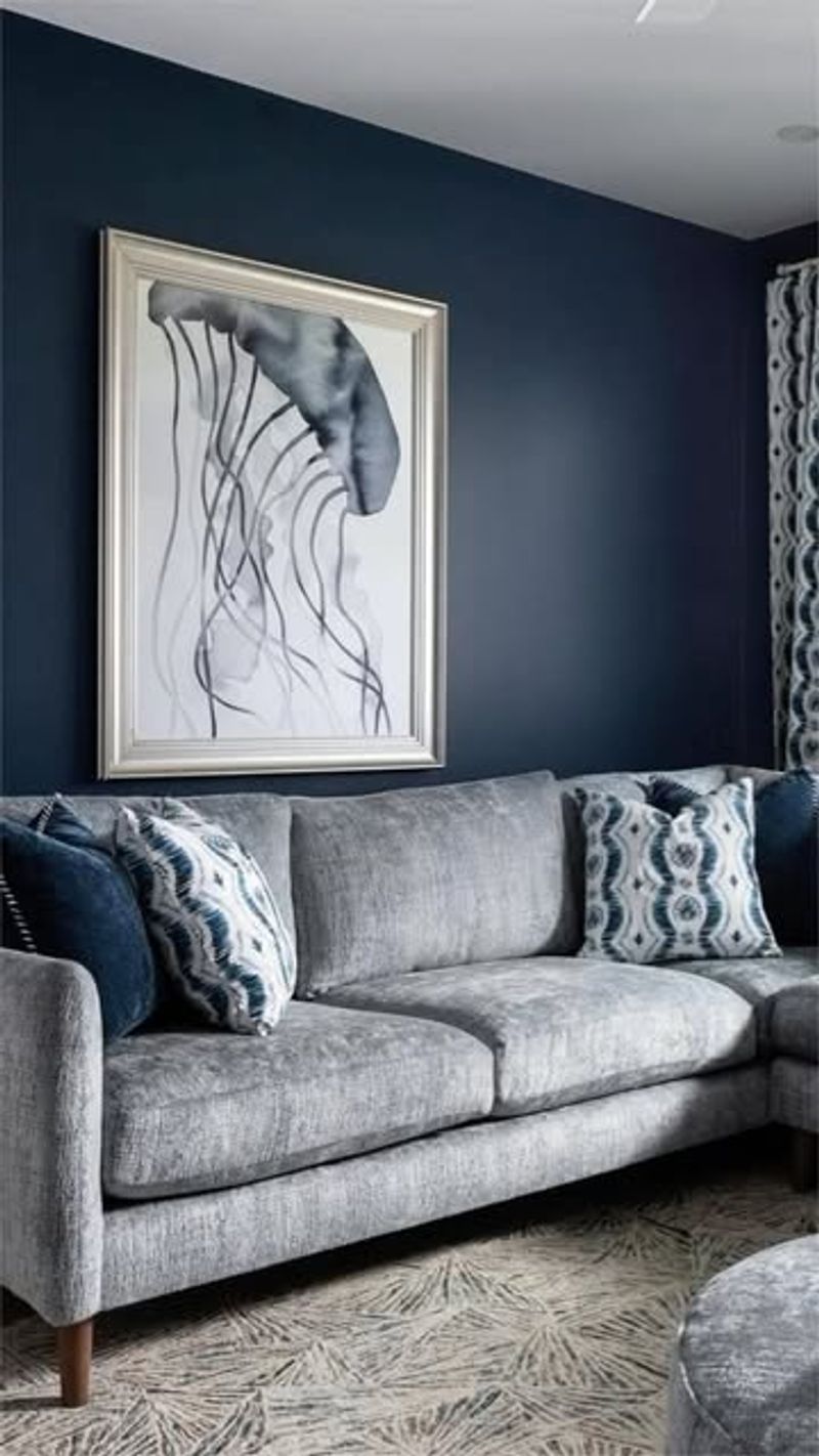 Blue-Grey Feature Wall