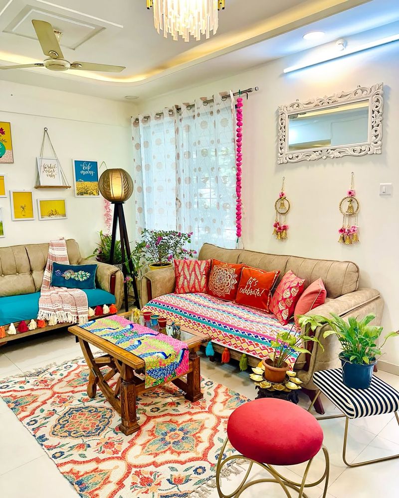 Vibrant Moroccan Living Room