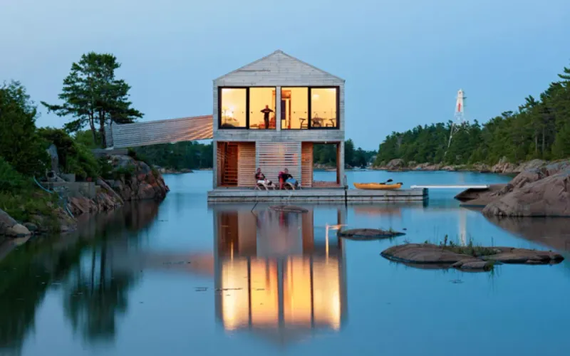 The Floating House, Lake Huron, Canada