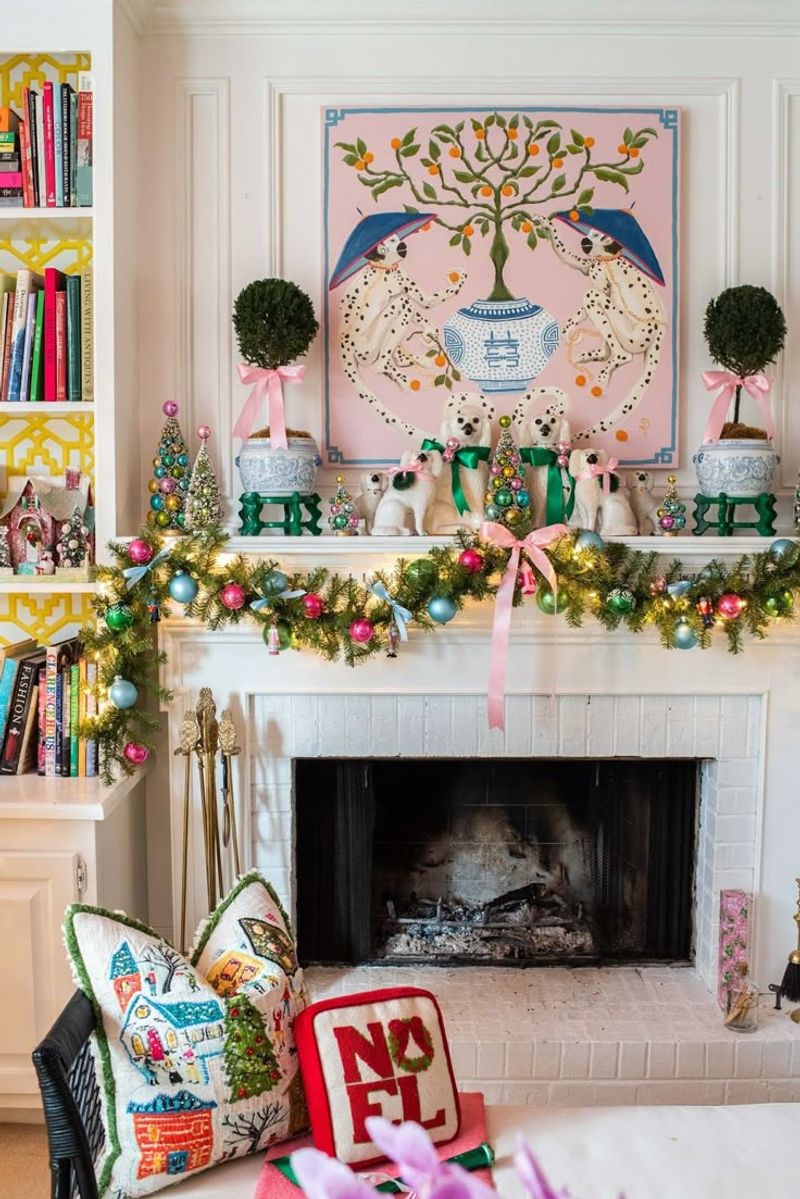 Overdecorated Mantel