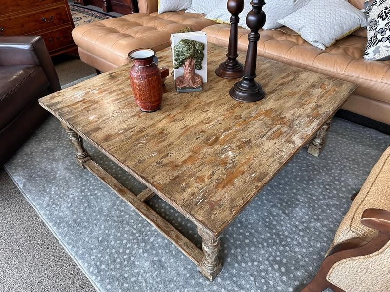 Distressed Wood Coffee Table