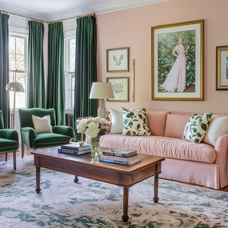 Pink Meets Forest Green