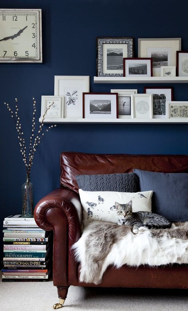 Denim Blue and Cognac Harmony