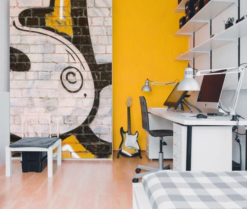 Lemon Yellow And Charcoal Gray Home