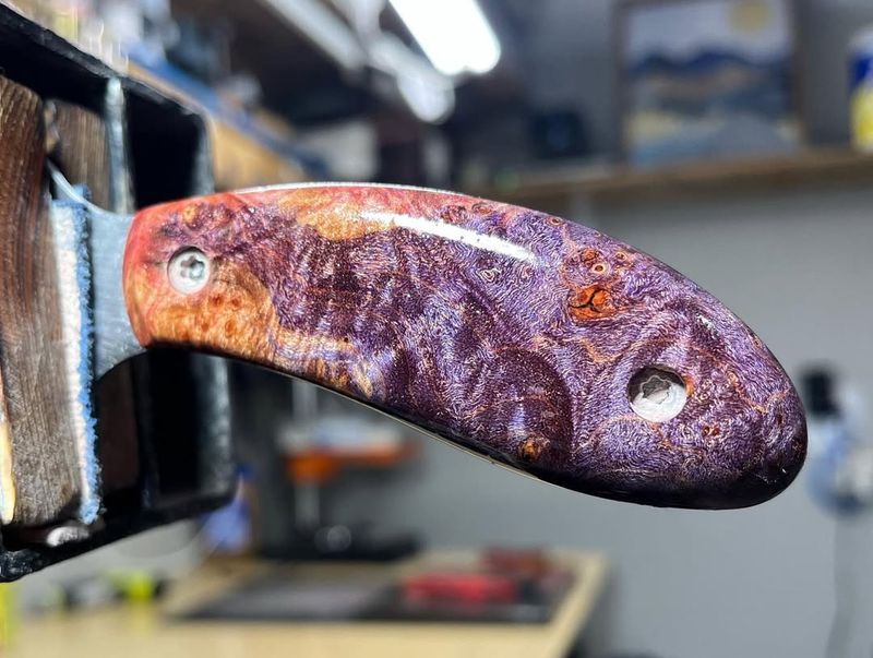 Burl Wood Knife Handle