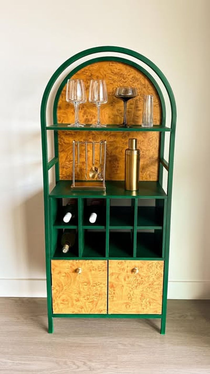Burl Wood Wine Rack