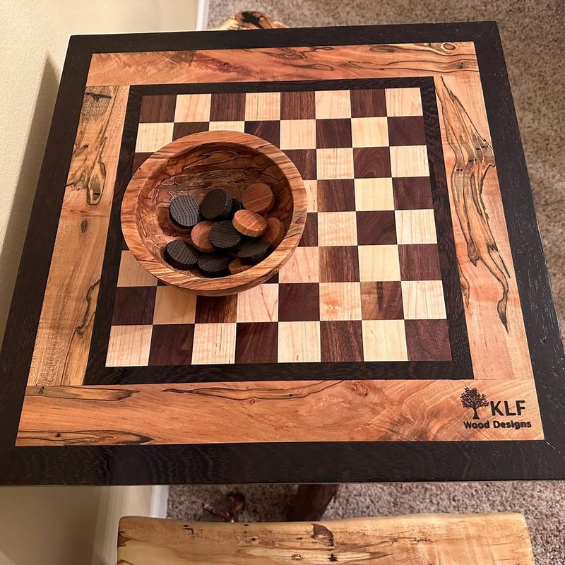 Burl Wood Chess Set