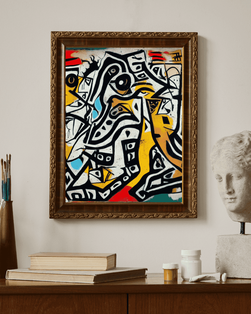 Ornate Frames With Abstract Art