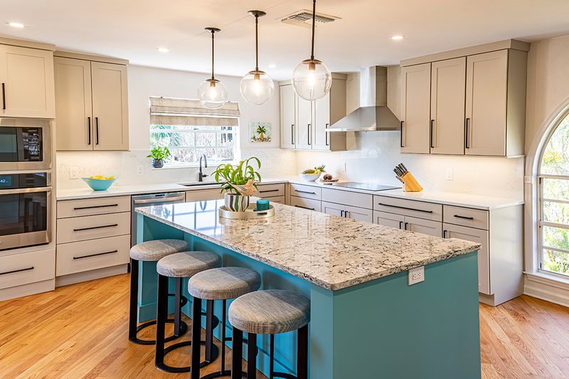 Vibrant Kitchen Island