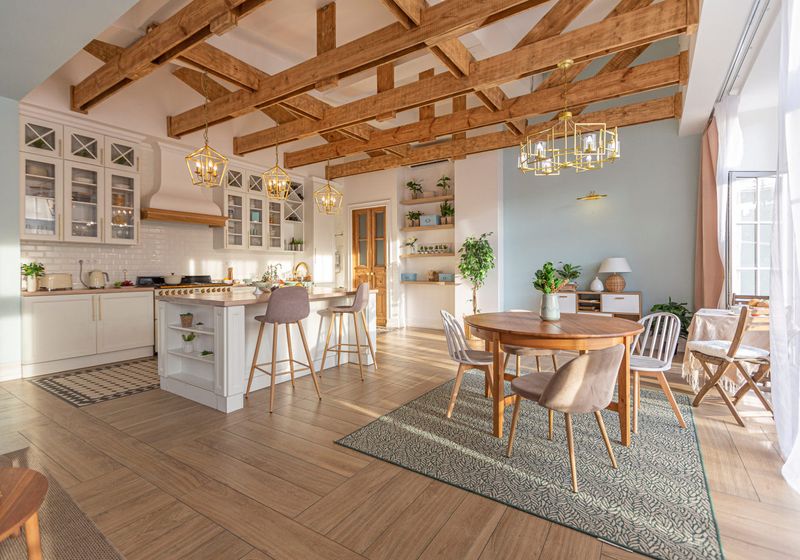 Light Wood Trim With Pastel Walls