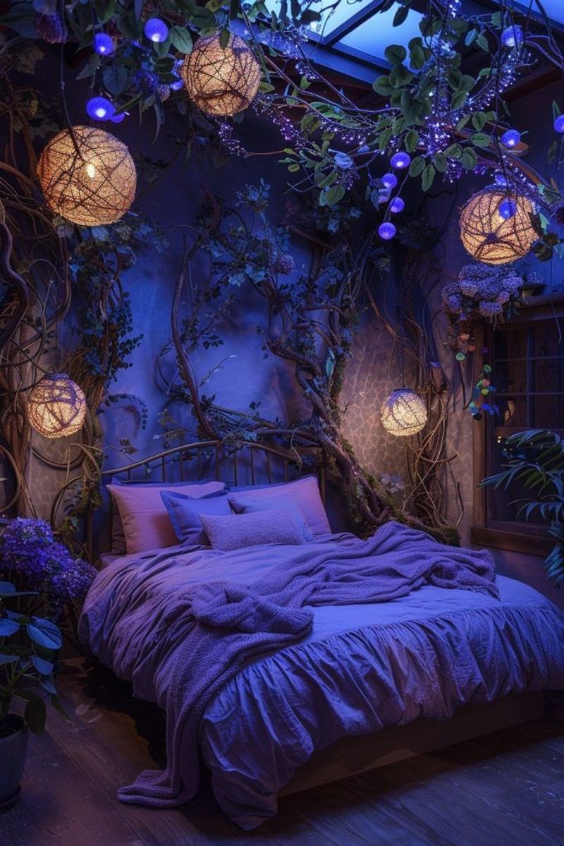 Lantern-Lit Enchanted Forest Room