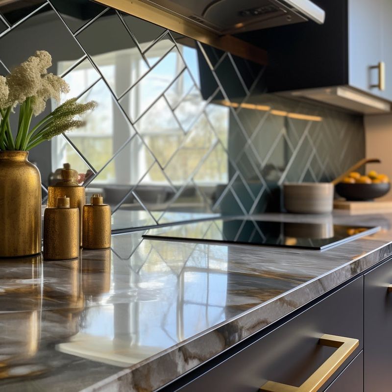Mirrored Glass Backsplashes