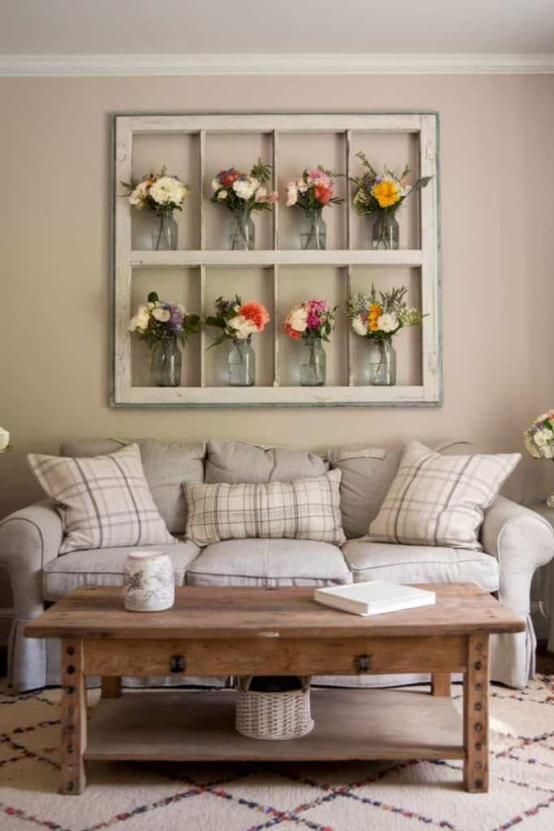Vintage Window Frame Decor