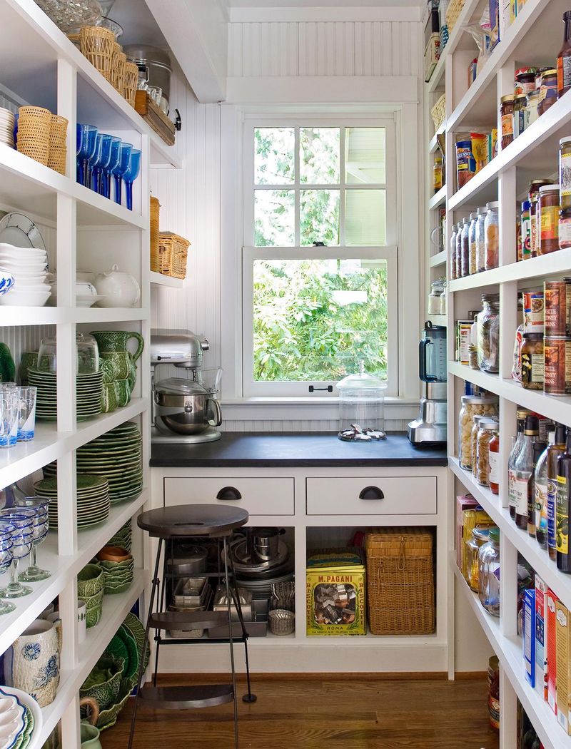 Walk-in Pantry with Customizable Storage Solutions