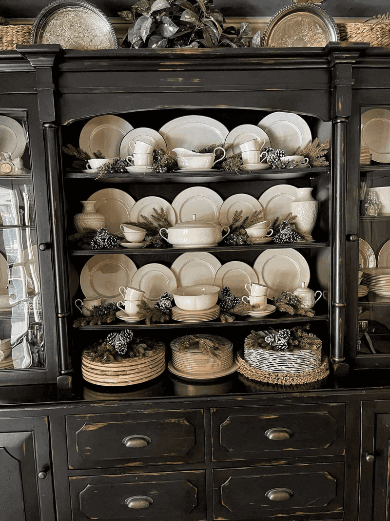 China Cabinet Full Of Fancy Dishes