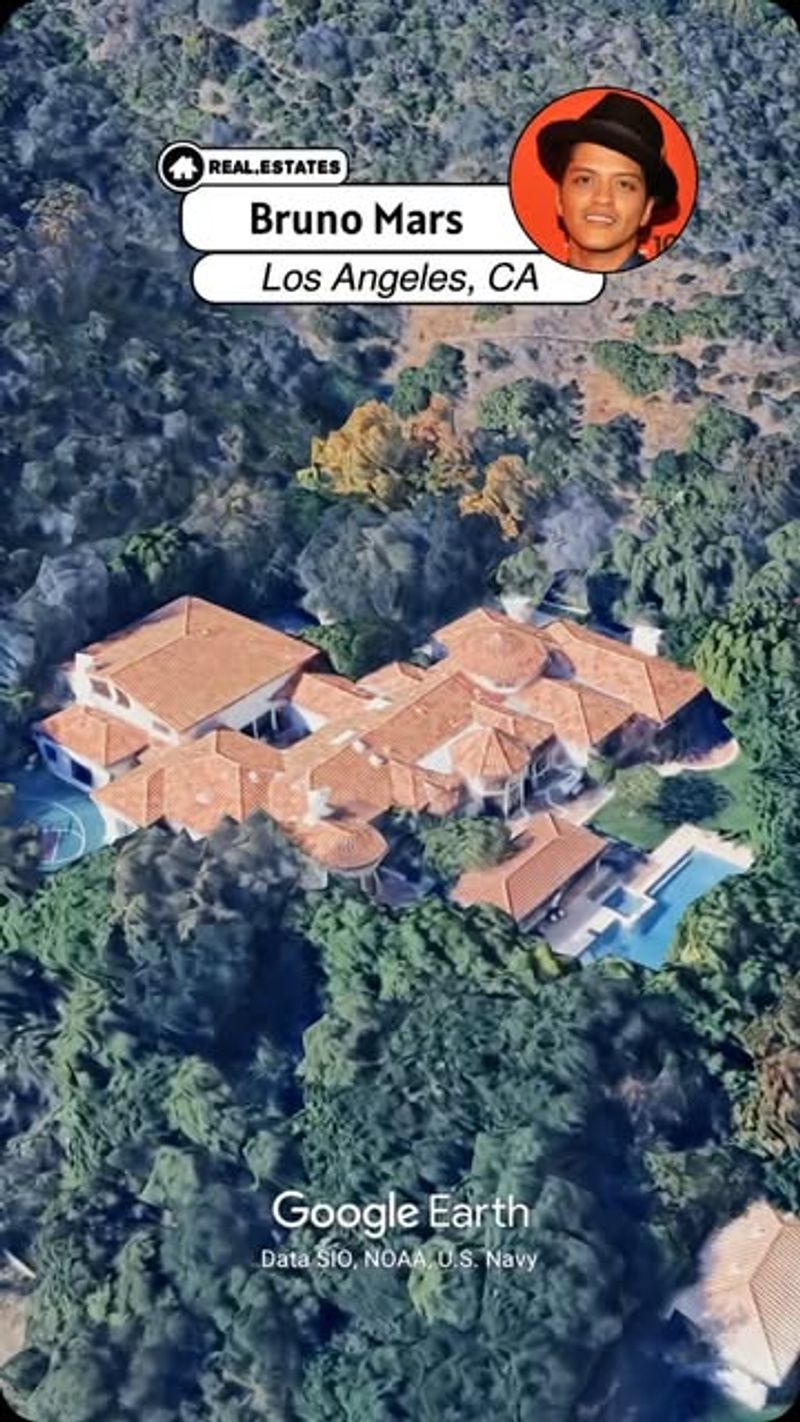 Bruno Mars' Hollywood Hills Paradise