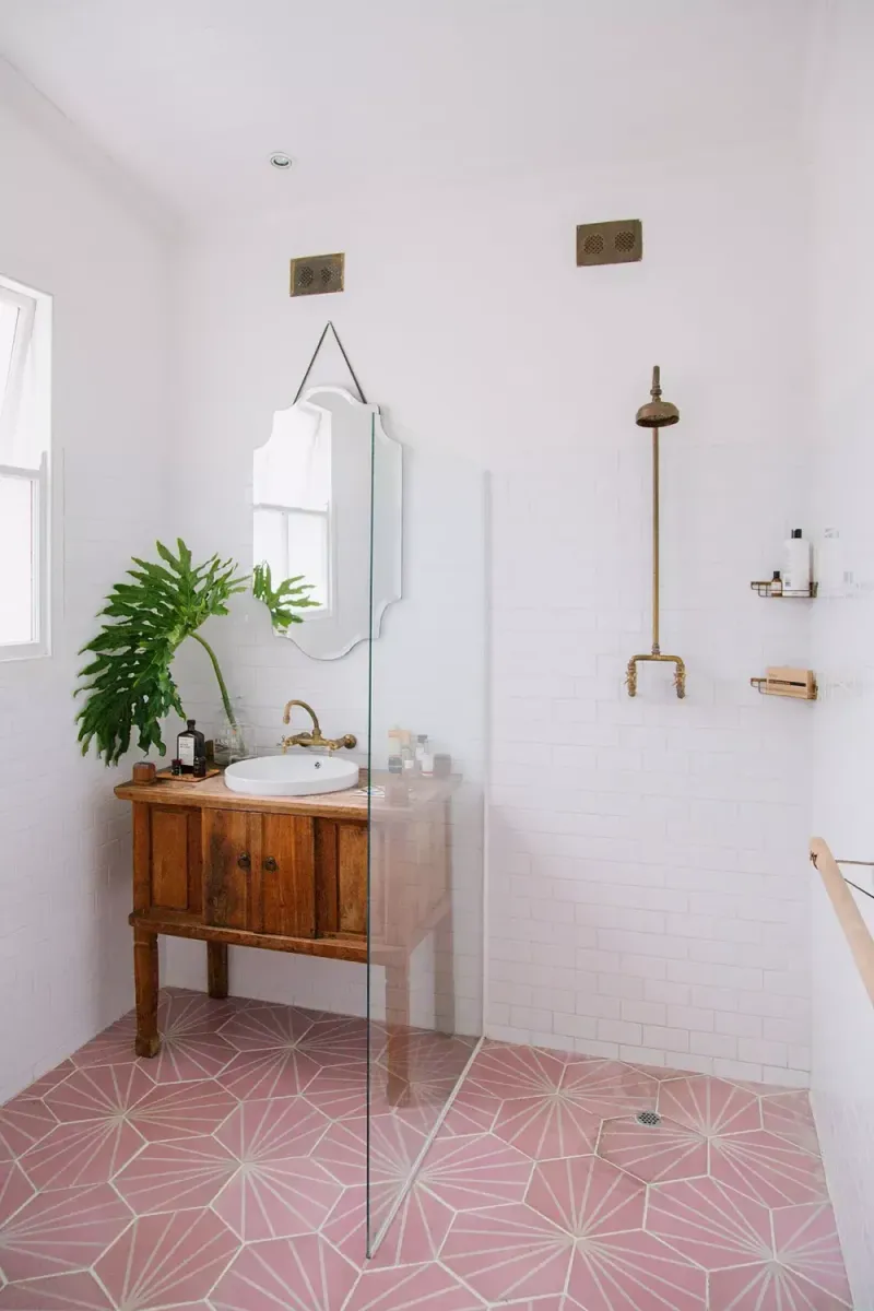 Pink Tile Floor