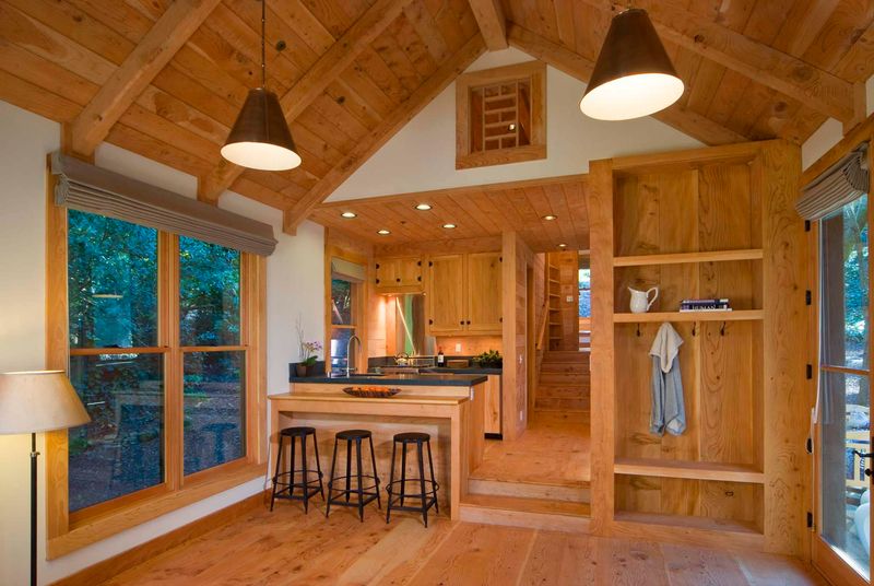 Rustic Wood Trim In A Mountain Home