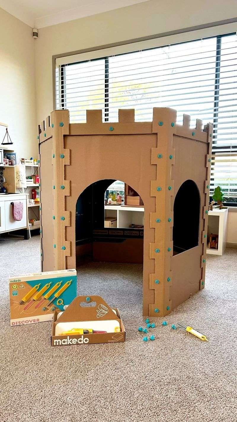 Cardboard Castle Reading Nook
