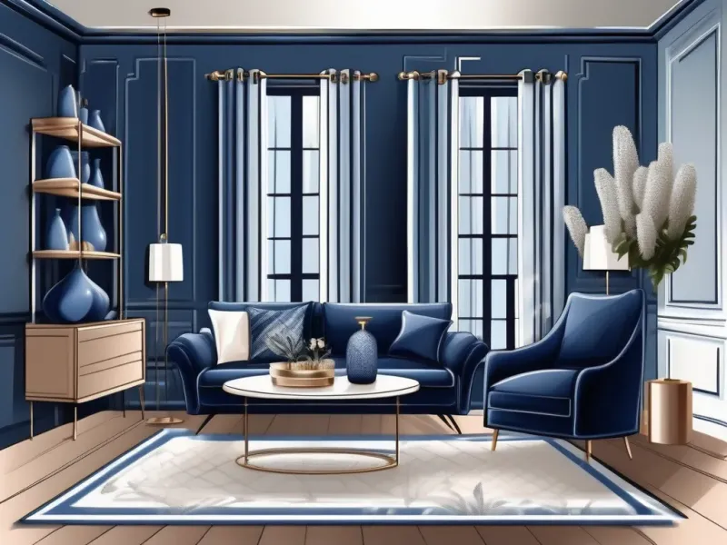 Navy and Maple Minimalism