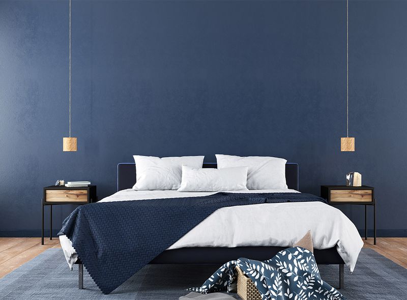 Navy Blue Accent Walls